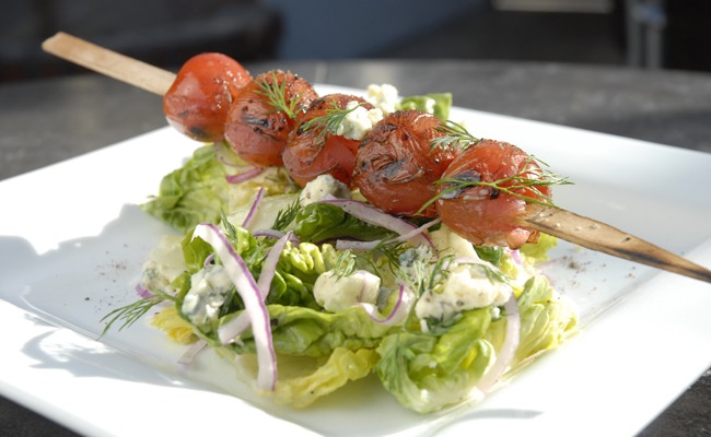 bonfire-grill-salad Skewered Campari Tomato Salad