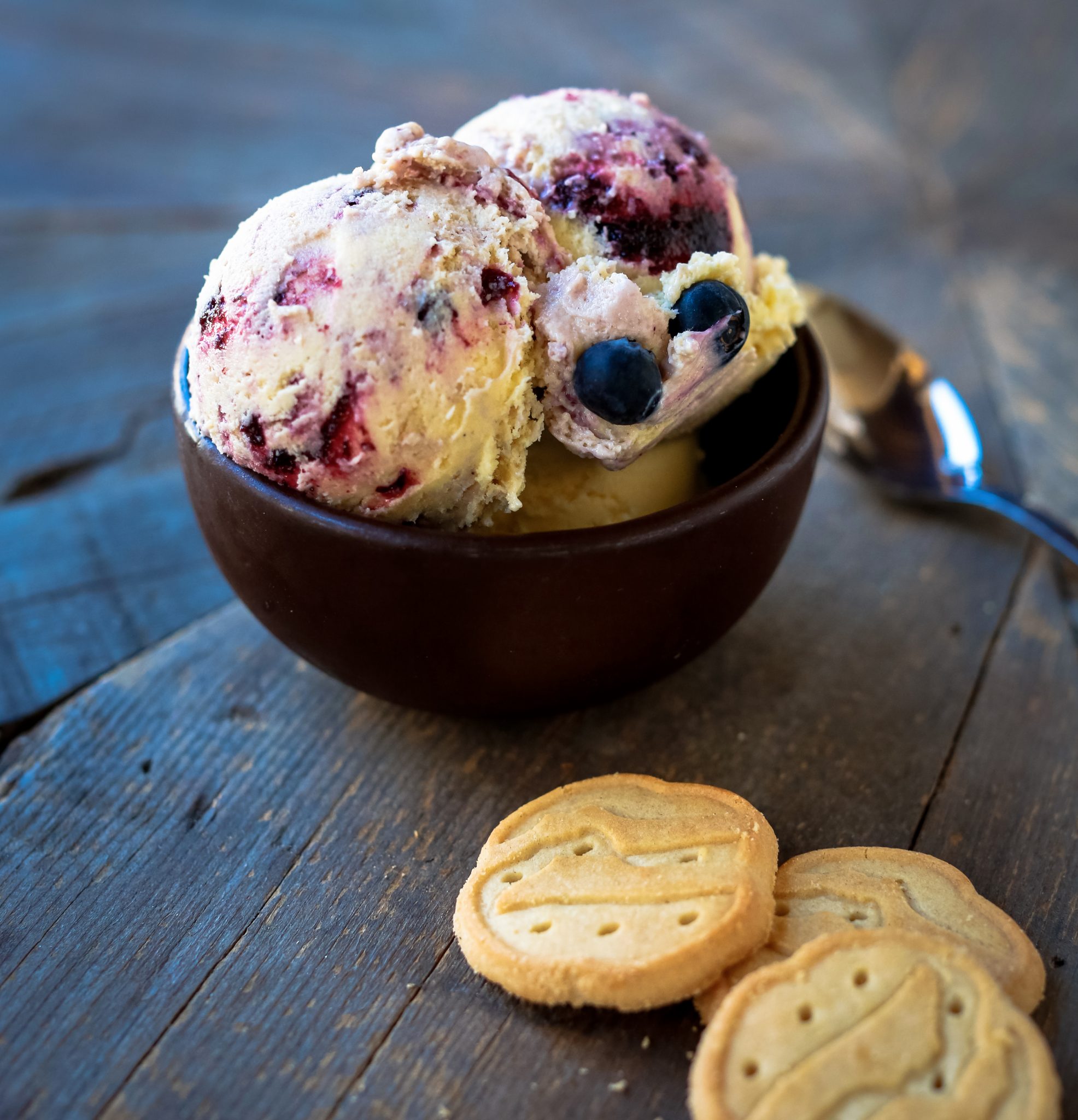 Olive + Ivy Blueberry Cheesecake with Girl Scout Cookie Crust Gelato by David Fox