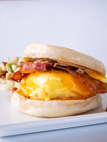 over easy breakfast sandwich